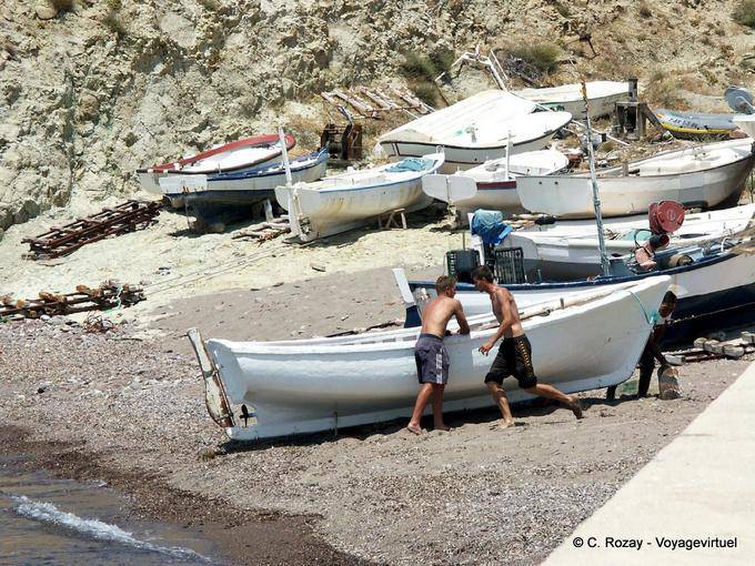 Barche sulla spiaggia, Cabo de Gata - Spagna, Andalusia