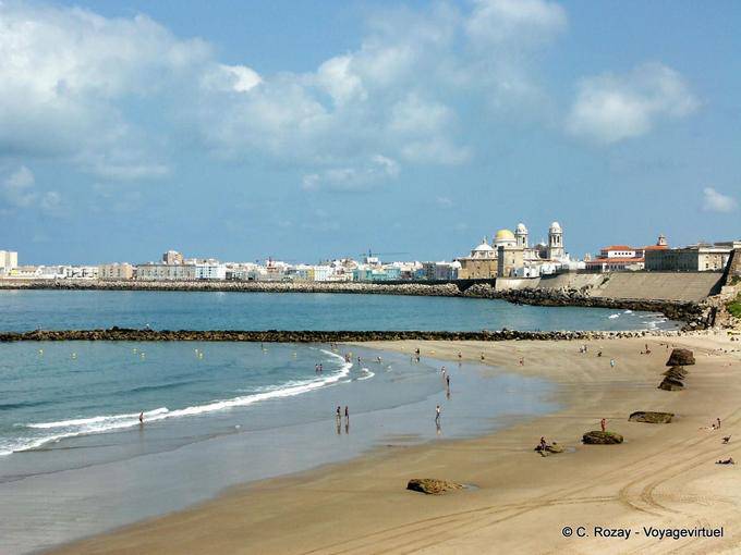 Vista panoramica sulle spiagge, Cadice - Spagna