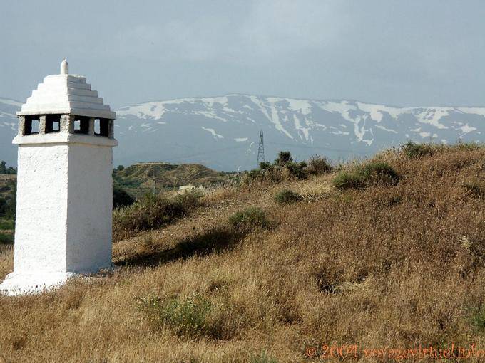 Neve sulle montagne, Guadix - Spagna
