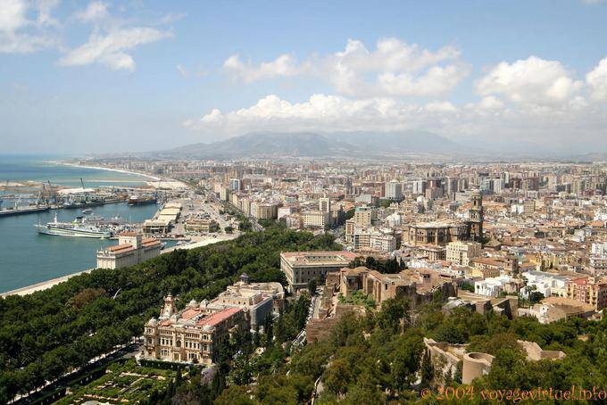 Vista della città di Malaga - Spagna, Andalusia