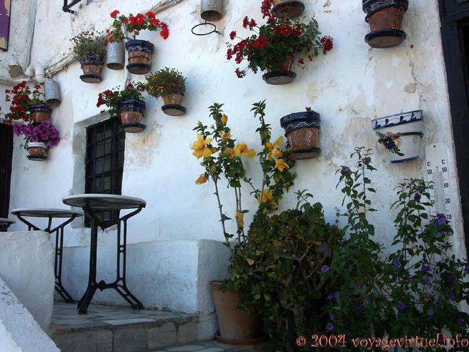 Floreale tipica in un vicolo Mojácar - Spagna, Andalusia