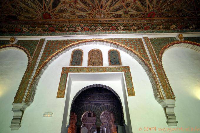Mudejar Art nel Salón del Techo de Carlos V, Alcazar di Siviglia - Spagna