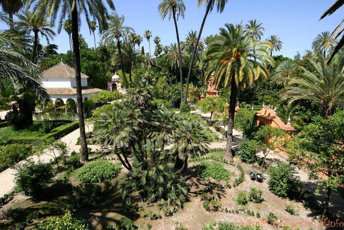 Giardino alla bandiera di Carlos I, Alcazar di Siviglia - Spagna