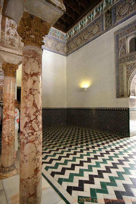 Colonne di pavimenti e di marmo, Siviglia Alcazar - Spagna