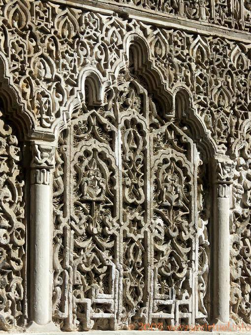 Muro del cortile delle ragazze, dettaglio, Sevilla Alcazar - Spagna