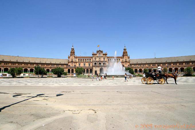 Panoramic Plaza de Espana, Siviglia - Spagna