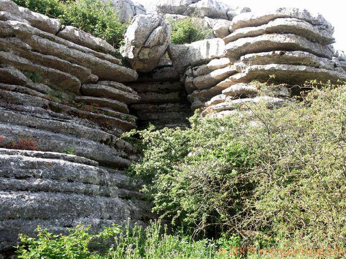 Stratificazione orizzontale del rock, Torcal de Antequera - Spagna