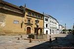Plaza del Potro e fontana rinascimentale nella città vecchia, Cordoba, Spagna.