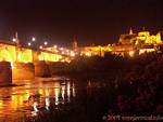 Guadalquivir di notte, Notte Cordoba, Spagna.