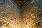 Decorazione della parete FFine in un angolo del Salon des Ambassadeurs, Siviglia Alcazar, Spagna.