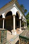 Jardín de la Danza Angolo mudéjar, Sevilla Alcazar, Spagna.