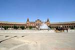 Panoramic Plaza de Espana, Siviglia, Spagna.