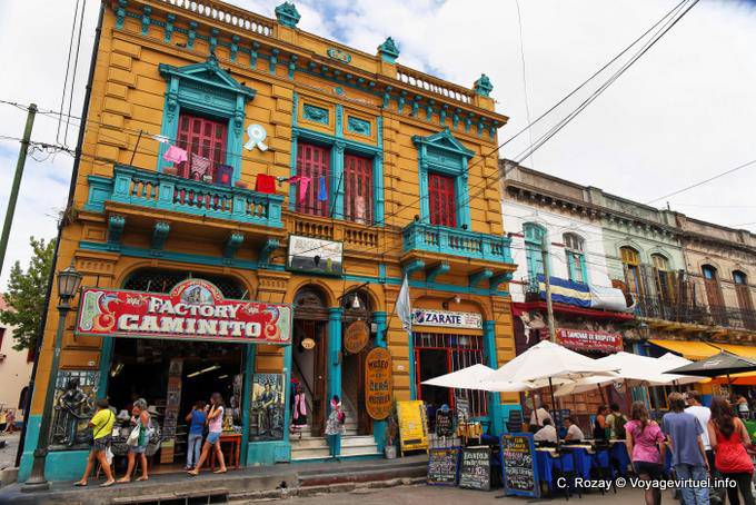 Edificio pittoresco della fabbrica Caminito, La Boca, il Dr. del Valle Iberlucea, Buenos Aires - Argentina