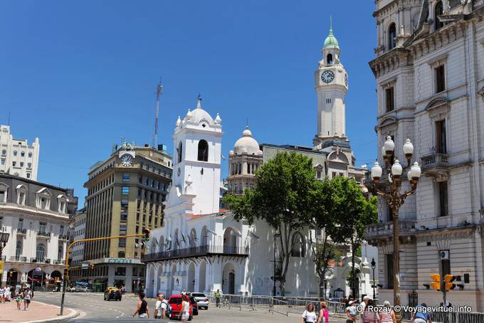 la vista Cabildo di Plaza de Mayo, Plaza de Mayo, Buenos Aires - Argentina