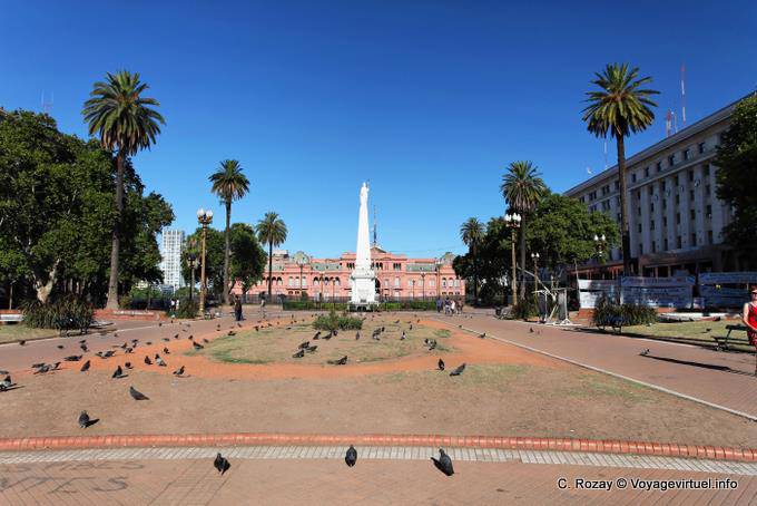 Vista panoramica della Plaza de Mayo, Casa Rosada Plaza de Mayo, Buenos Aires - Argentina
