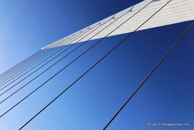 Ponte strallato della donna da Santiago Calatrava, Puente de la Mujer, Buenos Aires - Argentina