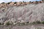 Barrancas grigio Ischigualasto, Valle de la Luna, Argentina.
