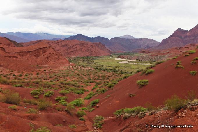 La verde vallata del Rio de las Conchas, Quebrada de las Conchas - Argentina