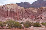 Formazione rocciosa rifiuti da cascate antichi, Quebrada de las Conchas, Argentina.