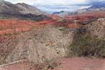 Panorama della Cuesta Miranda, Ruta 40 tra Villa Unione e Chilecito, Argentina.