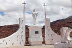 Virgin su un promontorio, Ruta 40, Hualfin, Argentina.