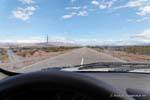 Linea retta sulla Ruta 60 prima di La Rioja, Argentina.