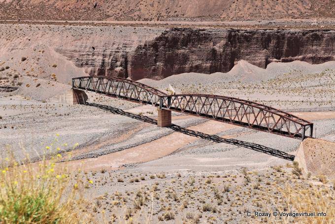 Ponte di Ferro Ferrocarril Trasandino a Uspallata, Ruta 7 - Argentina