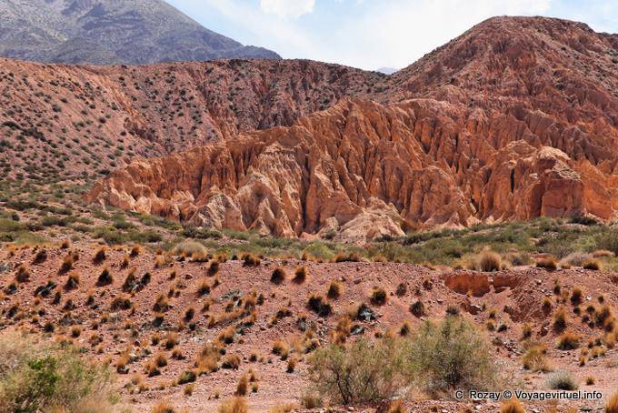Riduci secondario all'erosione, Ruta 7 di Mendoza in Cile - Argentina