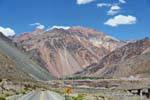 Per Punta de Vacas, km 1200, Ruta 7 di Mendoza in Cile, Argentina.