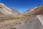 Nella valle del Rio Mendoza, Ruta 7 di Mendoza in Cile, Argentina.