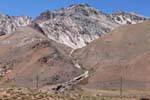 Percorso torrente, Ruta 7 di Mendoza in Cile, Argentina.
