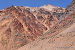 Roccia tabaccata, Ruta 7 di Mendoza in Cile, Argentina.