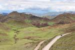 Mostra sulla ruta 33 e la Cuesta del Obispo, Valle Encantada, Argentina.