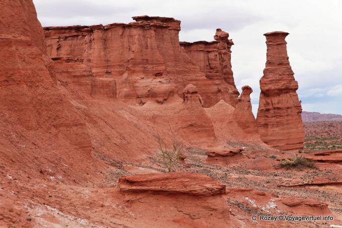 Risultato di erosione da vento e pioggia, Talampaya - Argentina