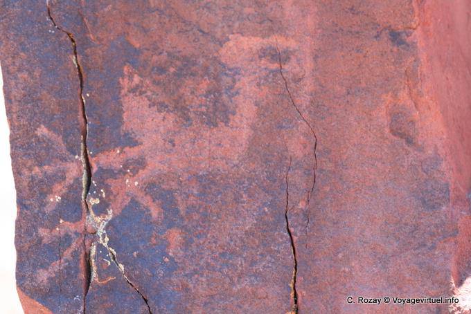 Petroglyph uccello, Talampaya - Argentina