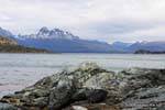Acigami il lago chiamato Lago Roca anche, Parque Nacional Tierra del Fuego, Ushuaia, Argentina.