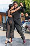Milonga Tango frenetica in strada, Ushuaia, Argentina.