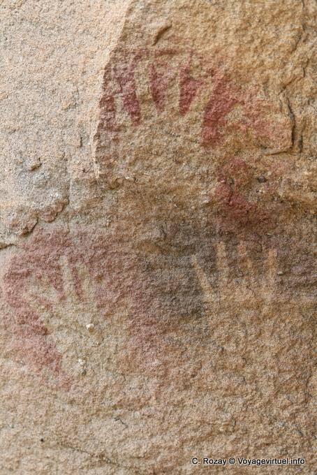 Impressum giganti cultura Aoniken, Cave Paintings Tehuelche, Walichu - Argentina