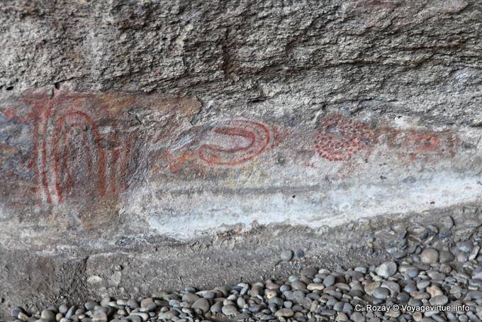 Enigma Patagonia, il ciclo della vita, rock painting Tehuelche, Walichu - Argentina