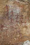 Ballo preistorica, rock painting Tehuelche, Walichu, Argentina.