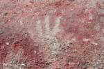Indiano Handprint, pittura rupestre Tehuelche, Walichu, Argentina.