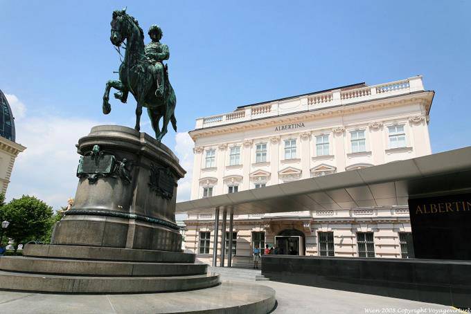 Albertina, l'arciduca Albrecht Statua equestre - Vienna - Austria