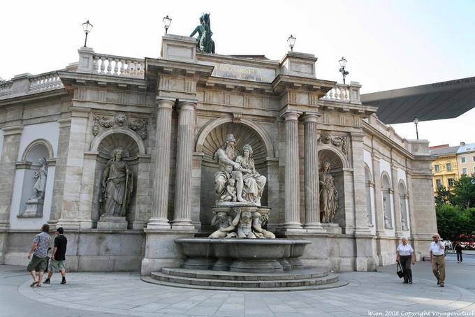 Albertina Platz Albrecht Or Fontana Danubius - Austria
