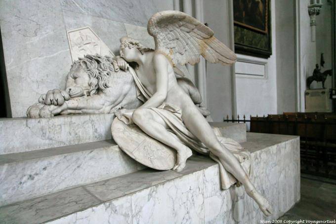 Augustiner Kirche, Angelo e Leone, der Allegoria Starke - Vienna - Austria