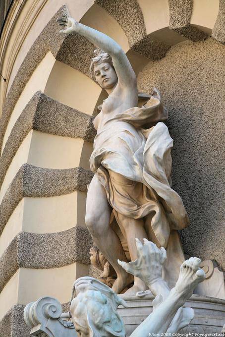 Michaeler Platz, Brunnen Macht zu See, ninfa - Vienna - Austria