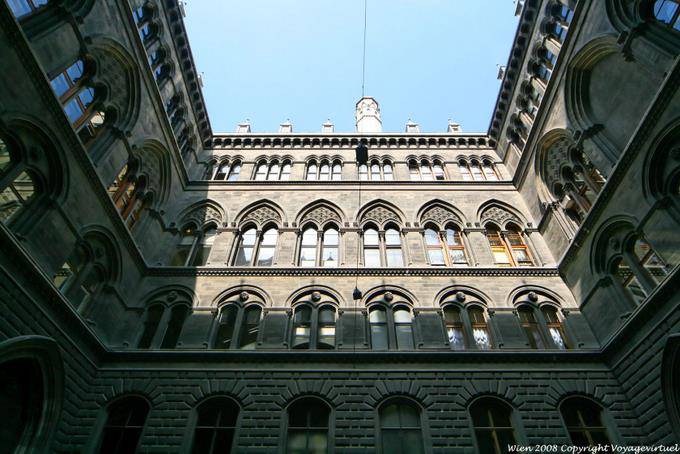 Wiener Rathaus, all'interno del primo cortile - Vienna - Austria