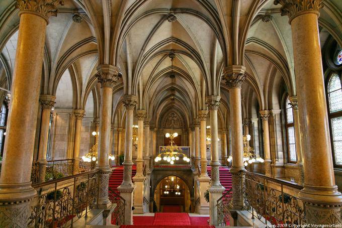 Gothic Revival stile di Friedrich von Schmidt, Rathaus - Vienna - Austria