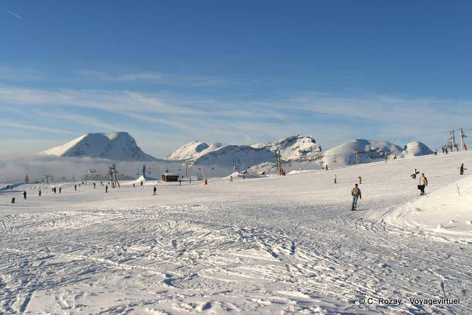 In fondo alle piste da sci, Avoriaz - Alpi, Francia