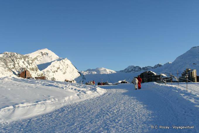 Le piste da sci di fondo, Avoriaz - Alpi, Francia