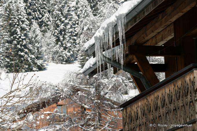 Ghiaccio chalet Les Gets - Alpi, Francia